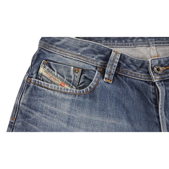 Diesel Larkee Straight Leg Jeans Men’s W36 L32 Medium Wash Distressed Fade - Picture 4 of 12